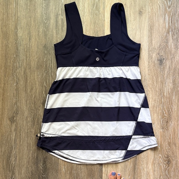 Lululemon Striped Navy and White Tank Top - Picture 3 of 10